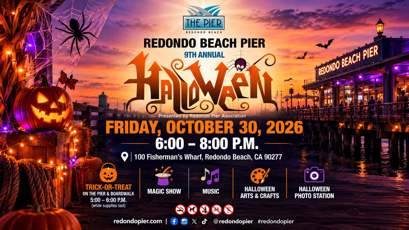 Redondo Beach Pier Halloween event artwork