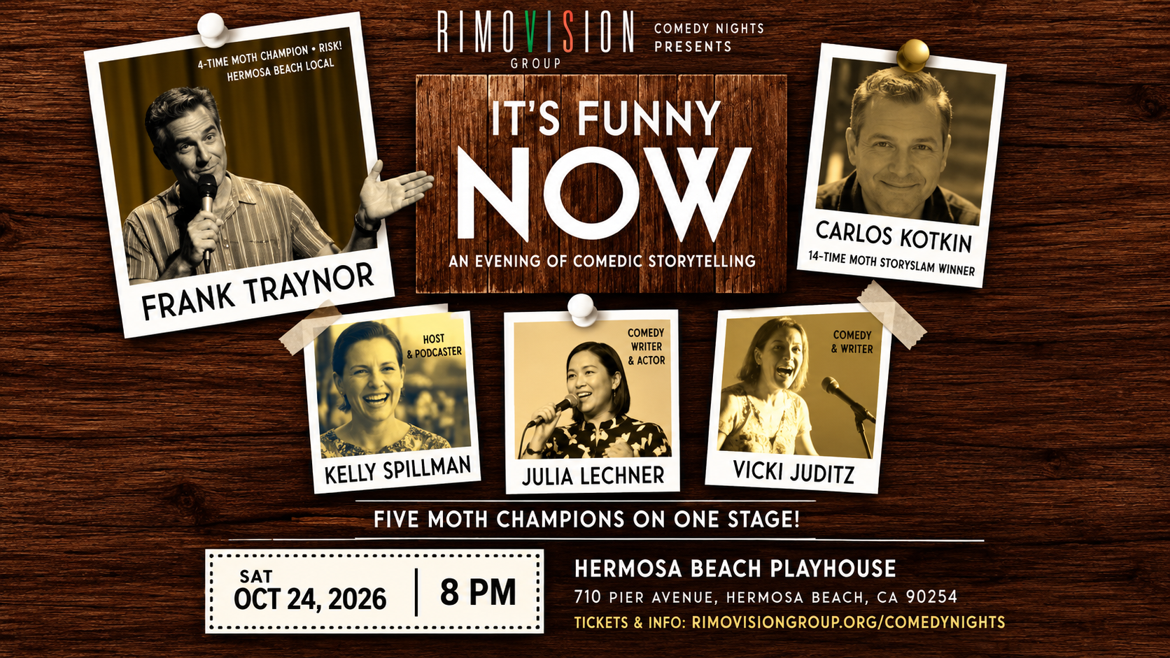 It's Funny NOW — An Evening of Comedic Storytelling event artwork