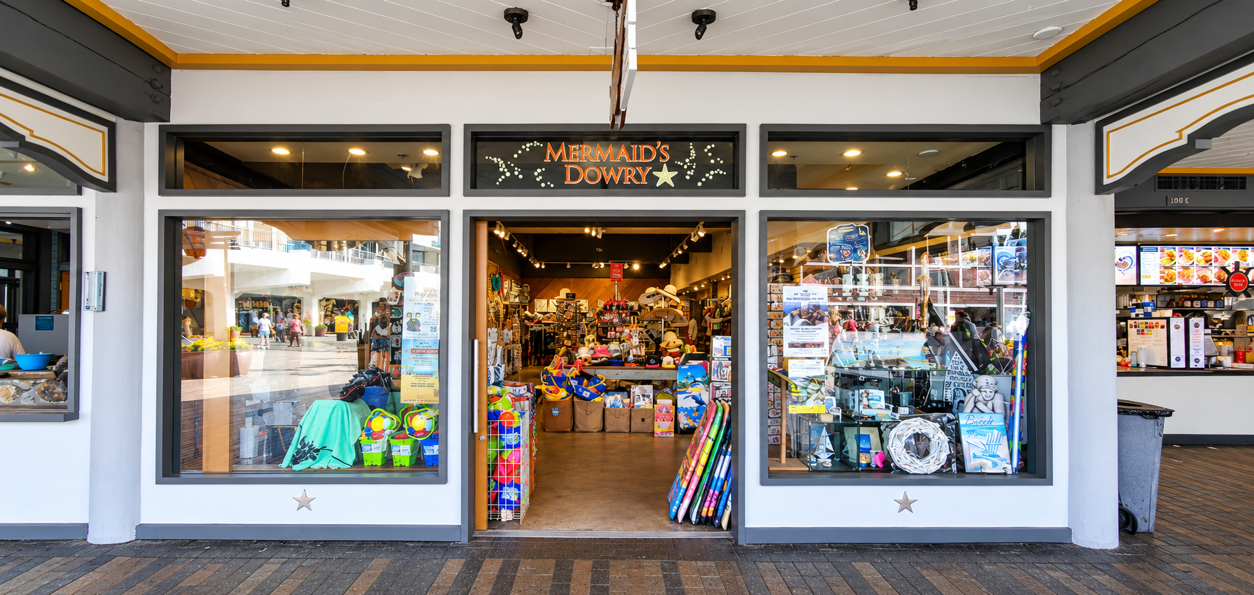 Mermaid's Dowry storefront at the Redondo Beach Pier