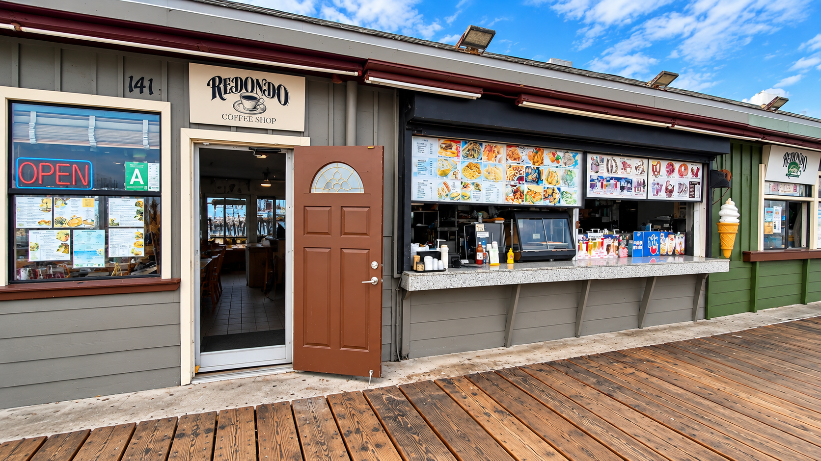 Redondo Coffee Shop and Bait & Tackle Shop storefront